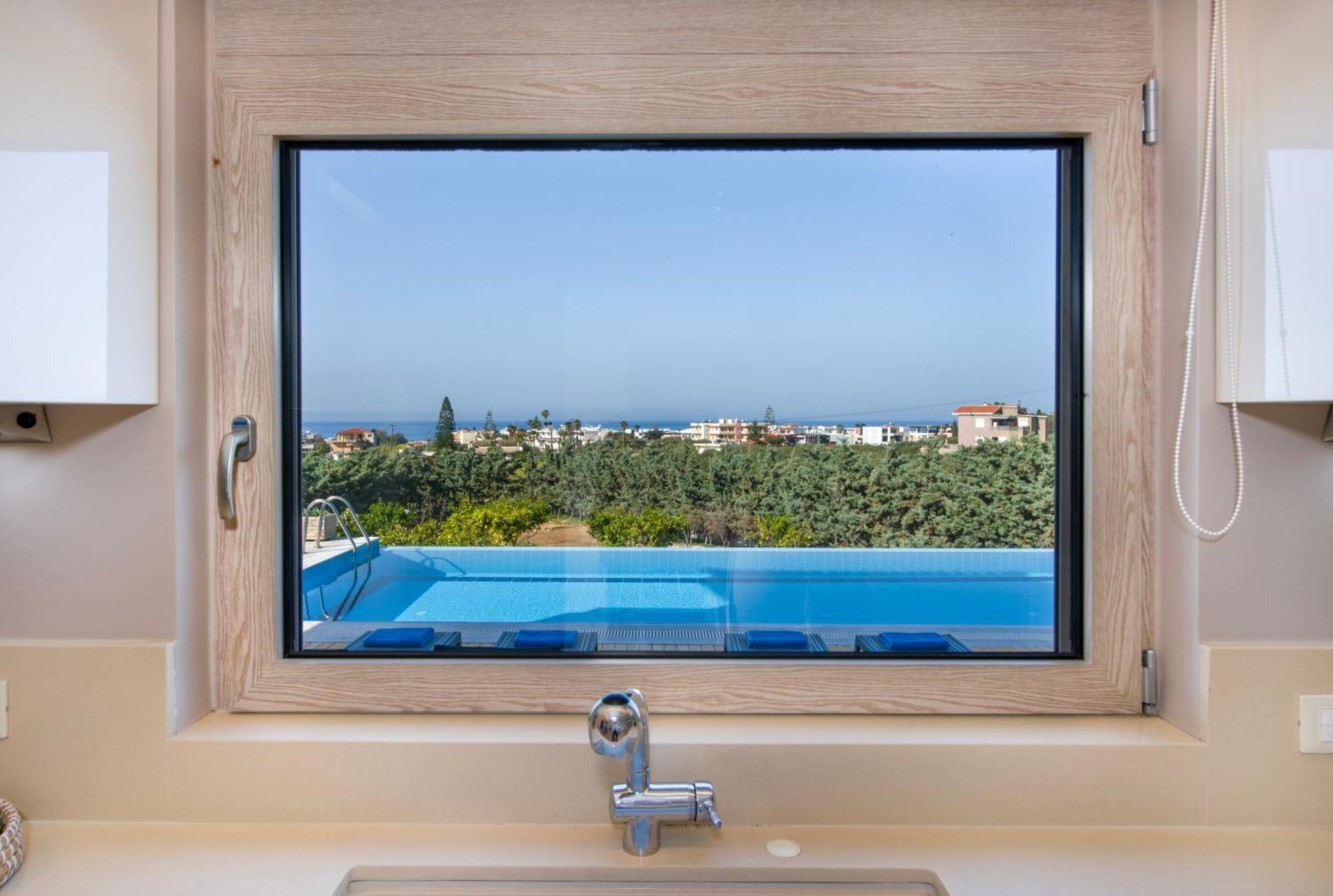 Four Seasons Private Villa - Seaview - Big Heated Pool - Gym - Sport Activities Гувес Екстериор снимка